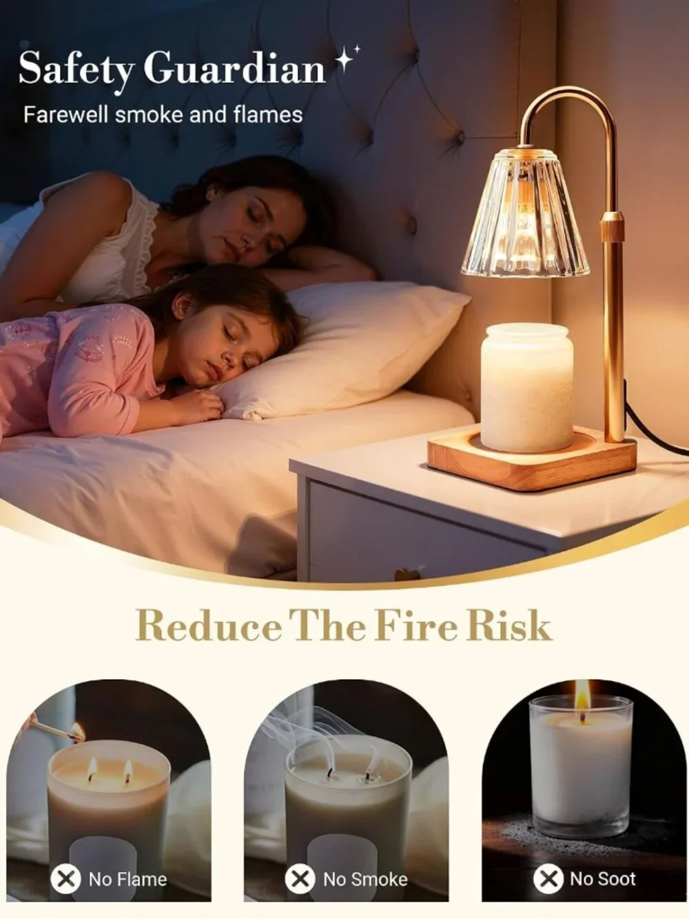 2 Pack Electric Candle Warmer Lamps with Timer - Perfect Home Decor Gifts